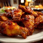 Home cook, iPhone 14. Close-up slight angle of comforting Crockpot Buffalo Wings on white plate. Mouthwatering --ar 4:3 --style raw --s 240