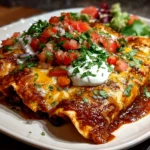 Home cook, taken with iPhone 14 Pro. Close-up slight angle of comforting sweet potato black bean enchiladas on white plate. Hearty comforting --ar 4:3 --style raw --s 240