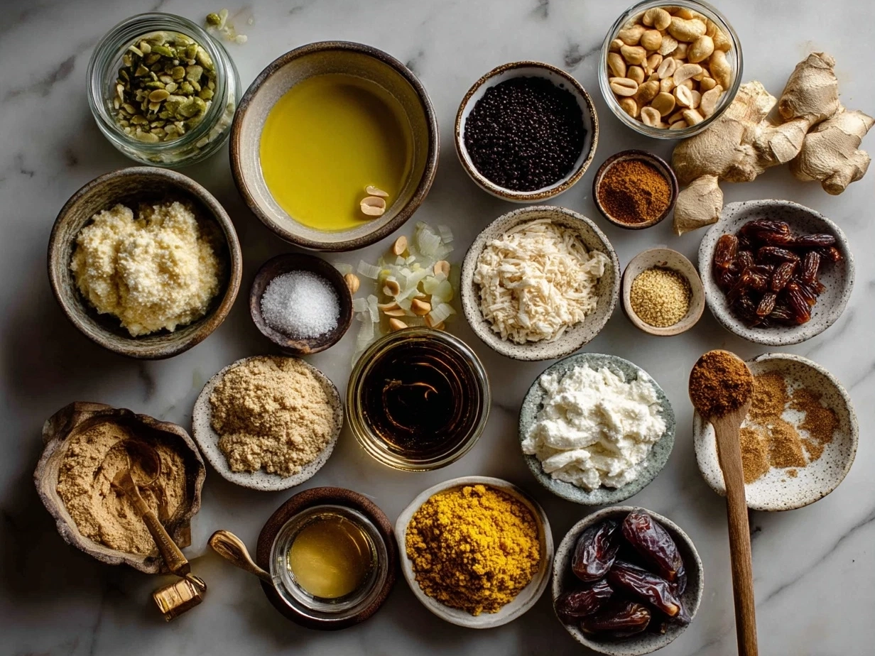 Ingredients for Street-Style Peanut Cheese Chaat including raw peanuts, paneer cubes, onions, tomatoes, green chilies, chaat masala, tamarind chutney, coriander, sev, lemon, and salt