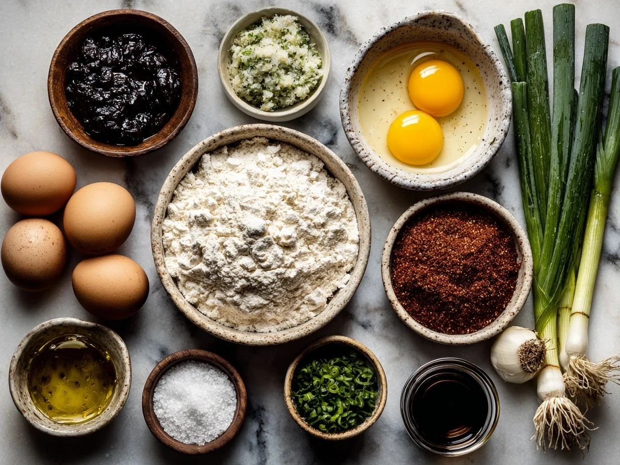 Ingredients for making Touchdown Calzones, including flour, cheese, marinara, and sausage