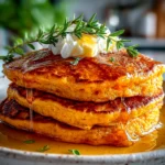Warm Sweet Potato Pancakes Freshly Made