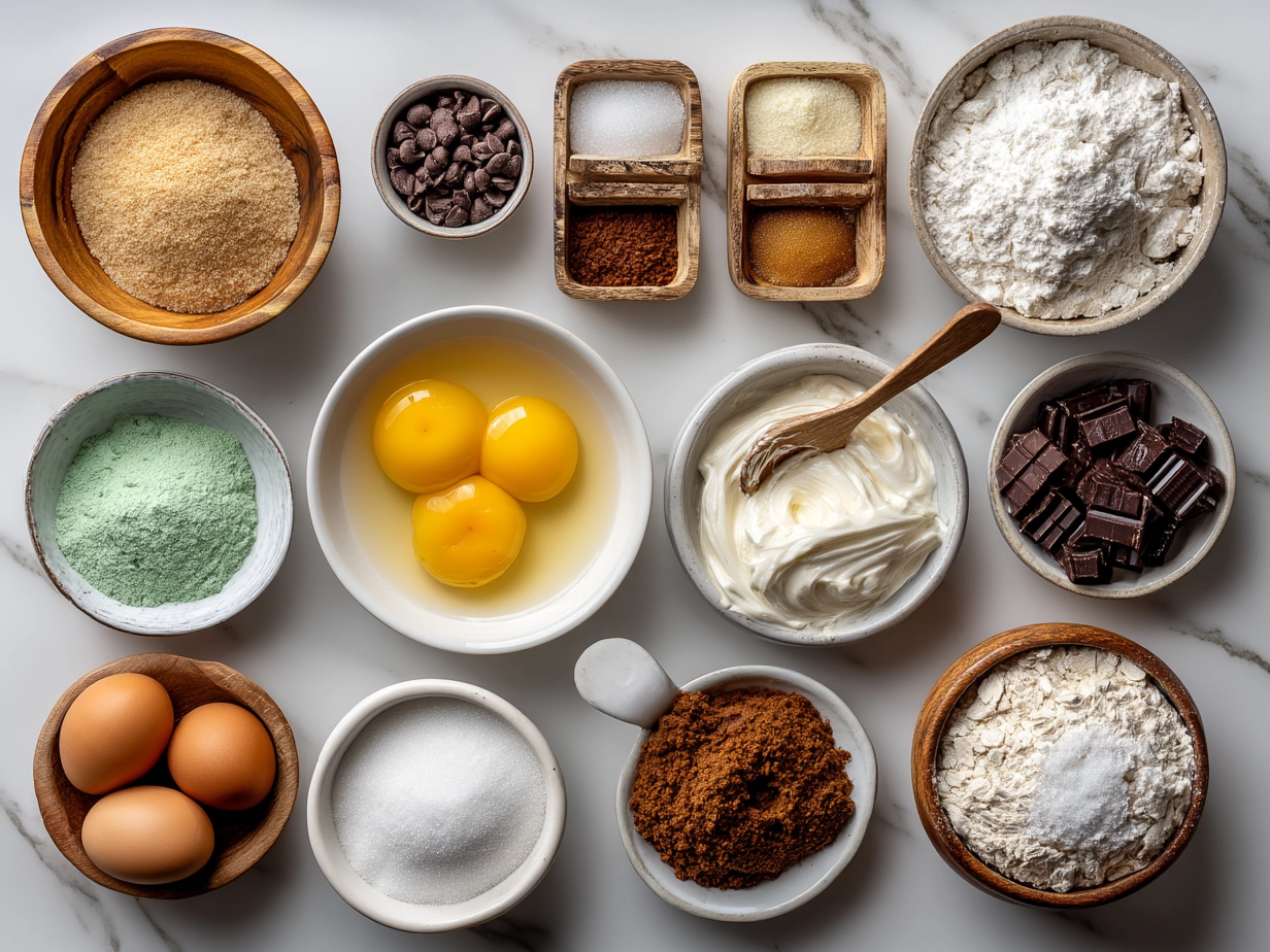 Ingredients for Basketball Sugar Cookies arranged on a kitchen surface