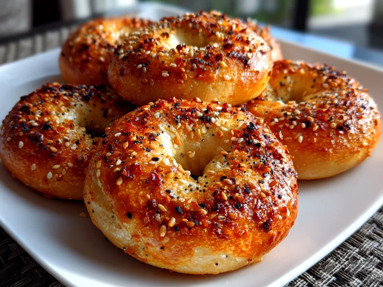 Fresh Homemade Blueberry Bagels