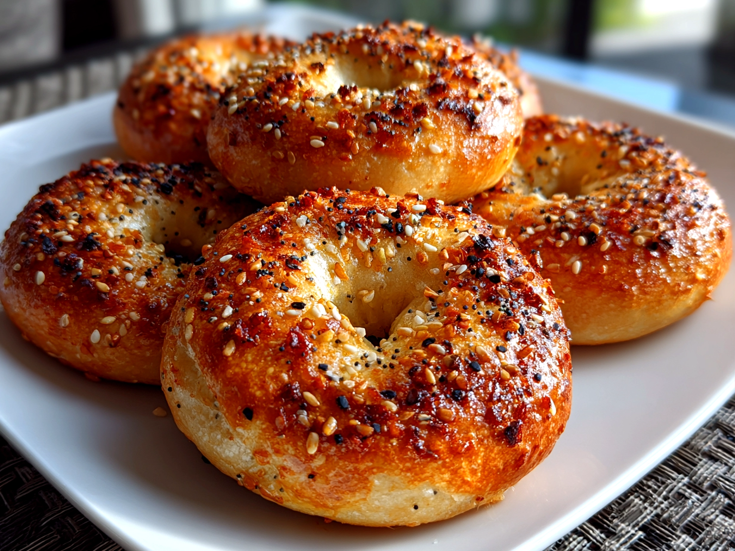Fresh Homemade Blueberry Bagels