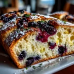 Freshly Prepared Lemon Blueberry Sourdough Bread