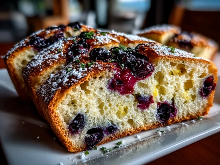 Freshly Prepared Lemon Blueberry Sourdough Bread