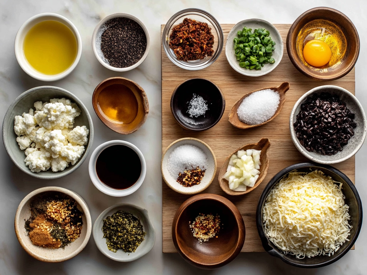 Ingredients for making a Ranch Taco Party Bowl including ground beef, ranch seasoning, rice, black beans, vegetables, cheese, and tortilla chips